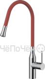 Смеситель Omoikiri Yatomi-BN-R (4994248) нержавеющая сталь/красный шланг