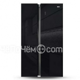 Холодильник GINZZU NFK-520 черное стекло