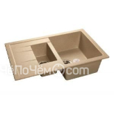 Кухонная мойка GRANFEST Quadro GF-Q775KL (775х500) Песочный 302 разм.+крыло 421267