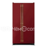 Холодильник IO MABE ORGF2DBHFRR бордо, ручки золото/бронза