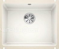 Кухонная мойка Blanco SUBLINE 500-U керамика отводная арматура InFino® глянцевый белый керамика 5237