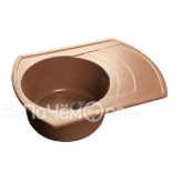 Кухонная мойка GRANFEST Rondo GF-R650L (650х500) Терракот 307 с крылом 432899