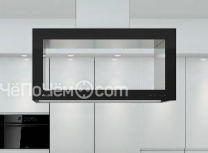 Вытяжка PANDO I-960/100 INOX - CRISTAL NEGRO BRILLANTE V.1250 ECO SEC