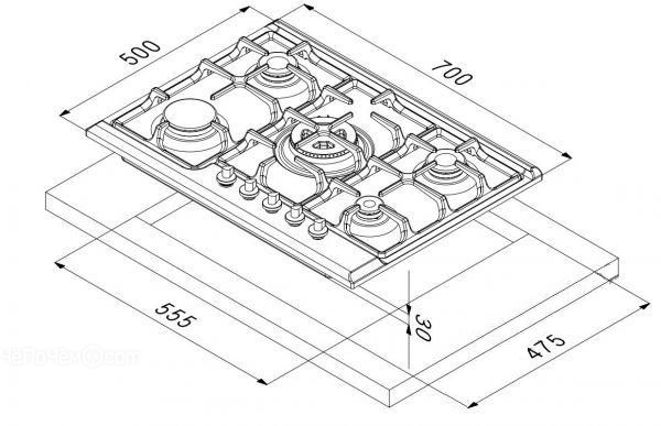 Варочная панель KORTING hg 7105 ctrr