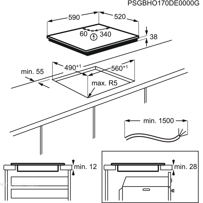 Варочная панель ELECTROLUX ehf 96241 fk