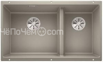 Кухонная мойка Blanco SUBLINE 430/270-U отводная арматура InFino® жемчужный гранит 523154