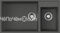 Кухонная мойка Omoikiri Tedori 85-2-U-PL Tetogranit/платина (4993947)