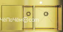 Кухонная мойка OMOIKIRI Akisame 100-2-LG-R (арт.4973090)