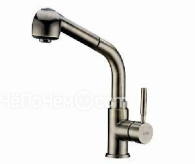 Смеситель WASSERKRAFT А8237 с выдвижной лейкой светлая бронза