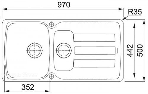 Кухонная мойка Franke AZG651стоп-,миндаль (114.0489.384)