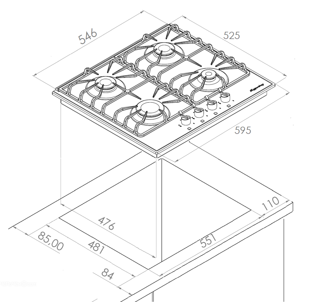 Варочная панель KUPPERSBERG FQ 602 B