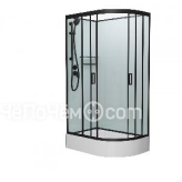 Душевая кабина FRANK F412/1L Black средний поддон без крыши