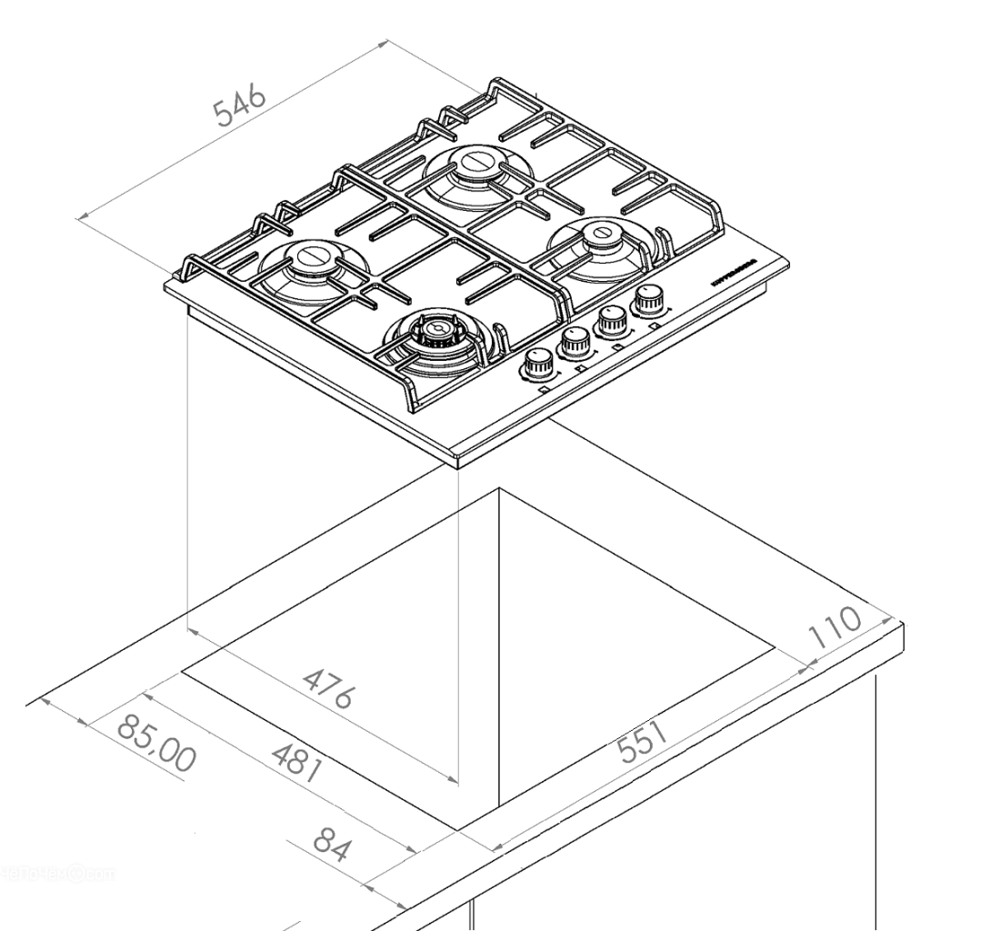 Варочная панель KUPPERSBERG FQ 62 B
