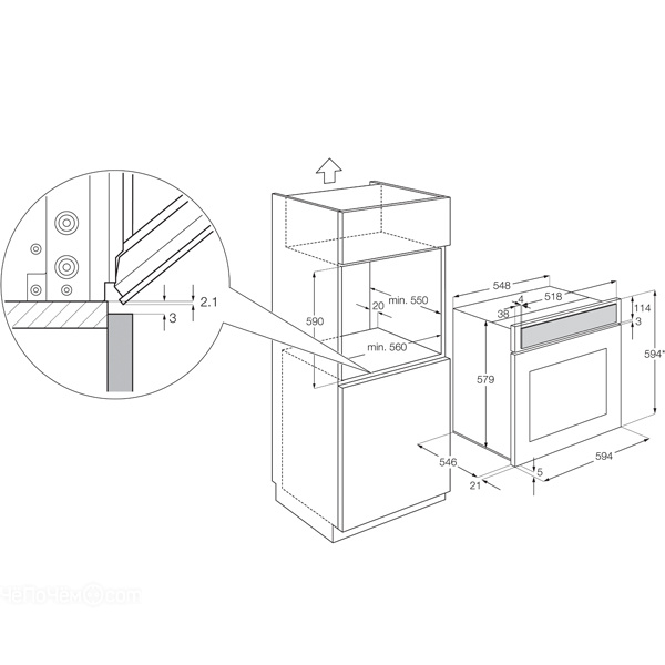 Духовой шкаф ELECTROLUX eoa 5551 aok