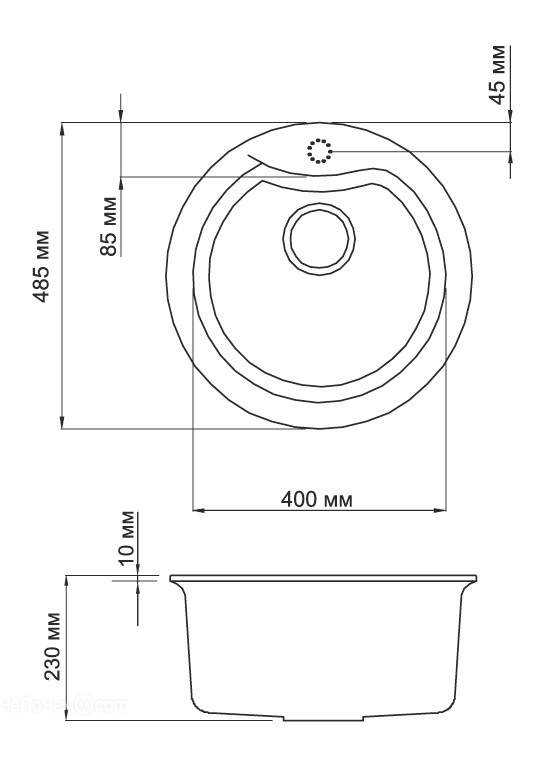 Кухонная мойка OMOIKIRI yasugata 48r-sa tetogranit/песочный 4993132