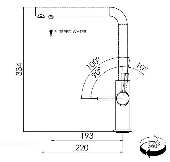 Смеситель FRANKE Neptune Clear Water Бежевый (115.0370.709)