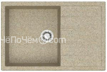 Кухонная мойка ZETT lab 161/Q5 песок T161Q005