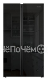 Холодильник HYUNDAI  CS6503FV черное стекло